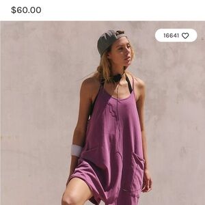 Purple Sleeveless Romper